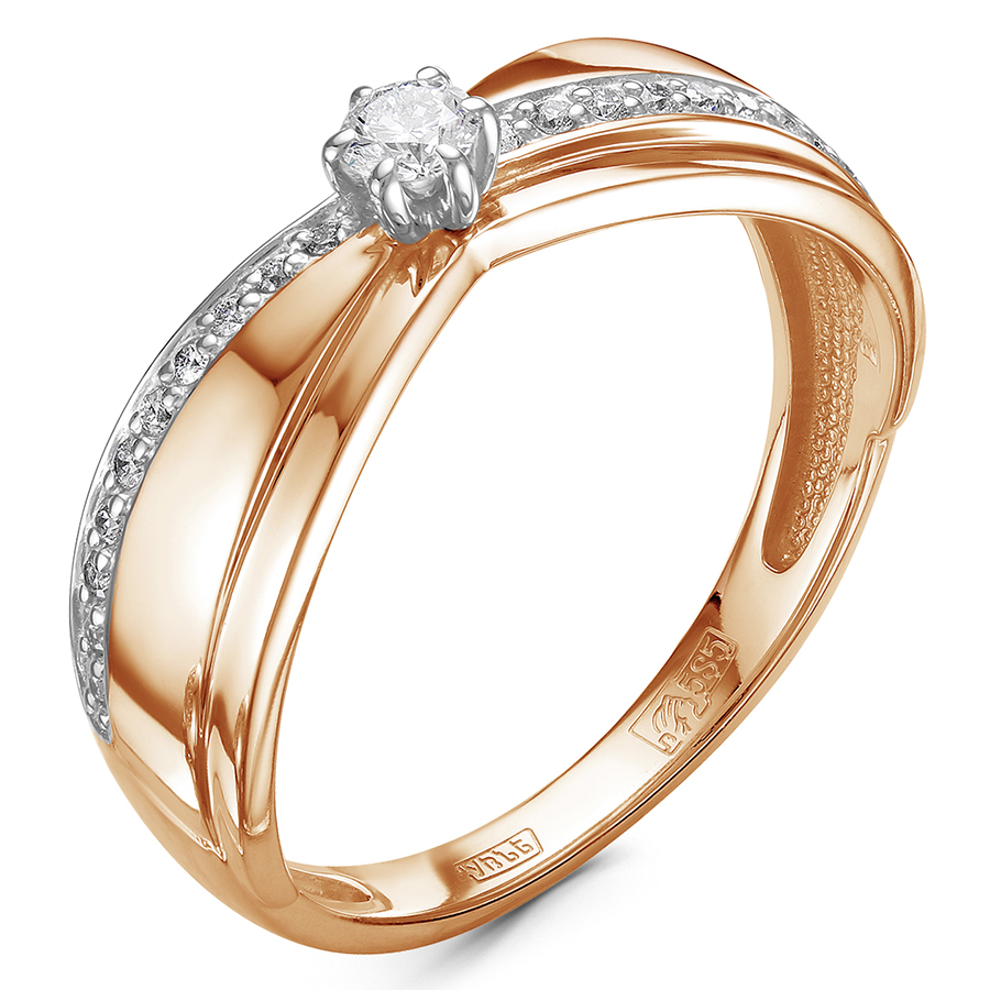 Кольцо, золото, бриллиант, 01-3104